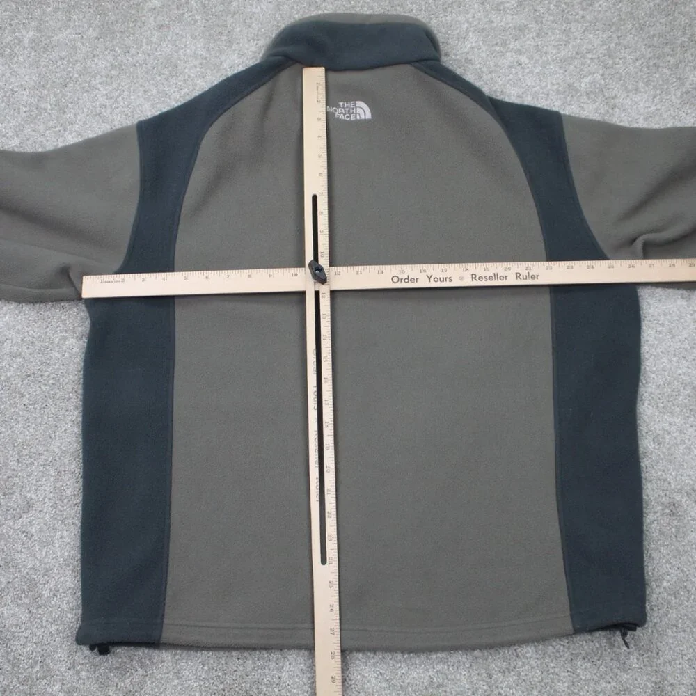 The North Face Sweatshirt Mens Large Gray Full Zip Long Sleeve Fleece Jacket TNF
